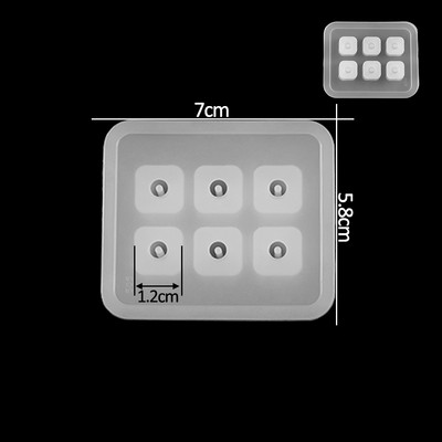 1 τμχ Καλούπι σιλικόνης 12mm 16mm Κύβος Μπάλα Χάντρες με Τρύπα Κολιέ φόρμα σιλικόνης Κρεμαστό Κρεμαστό καλούπι ρητίνης UV Κατασκευή κοσμημάτων