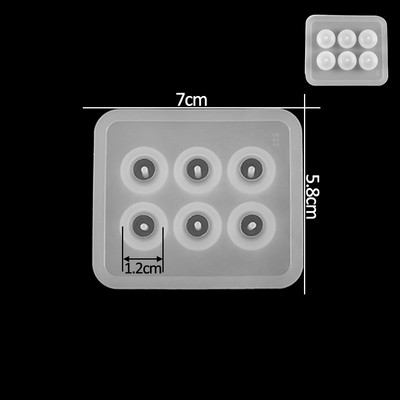 1 τμχ Καλούπι σιλικόνης 12mm 16mm Κύβος Μπάλα Χάντρες με Τρύπα Κολιέ φόρμα σιλικόνης Κρεμαστό Κρεμαστό καλούπι ρητίνης UV Κατασκευή κοσμημάτων