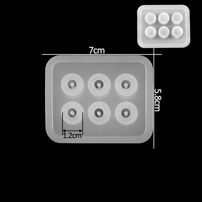 1 τμχ Καλούπι σιλικόνης 12mm 16mm Κύβος Μπάλα Χάντρες με Τρύπα Κολιέ φόρμα σιλικόνης Κρεμαστό Κρεμαστό καλούπι ρητίνης UV Κατασκευή κοσμημάτων