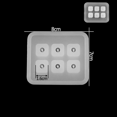 1 τμχ Καλούπι σιλικόνης 12mm 16mm Κύβος Μπάλα Χάντρες με Τρύπα Κολιέ φόρμα σιλικόνης Κρεμαστό Κρεμαστό καλούπι ρητίνης UV Κατασκευή κοσμημάτων