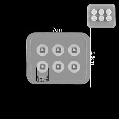 1 τμχ Καλούπι σιλικόνης 12mm 16mm Κύβος Μπάλα Χάντρες με Τρύπα Κολιέ φόρμα σιλικόνης Κρεμαστό Κρεμαστό καλούπι ρητίνης UV Κατασκευή κοσμημάτων