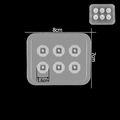 1 τμχ Καλούπι σιλικόνης 12mm 16mm Κύβος Μπάλα Χάντρες με Τρύπα Κολιέ φόρμα σιλικόνης Κρεμαστό Κρεμαστό καλούπι ρητίνης UV Κατασκευή κοσμημάτων
