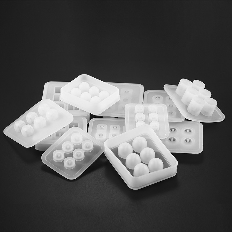 1 τμχ Καλούπι σιλικόνης 12mm 16mm Κύβος Μπάλα Χάντρες με Τρύπα Κολιέ φόρμα σιλικόνης Κρεμαστό Κρεμαστό καλούπι ρητίνης UV Κατασκευή κοσμημάτων