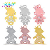 Juya DIY 5db nagykereskedelmi Micro Pave cirkon korona fiú lány csatlakozó bűbáj kellékek kézzel készített karkötő fülbevaló ékszer készítéshez
