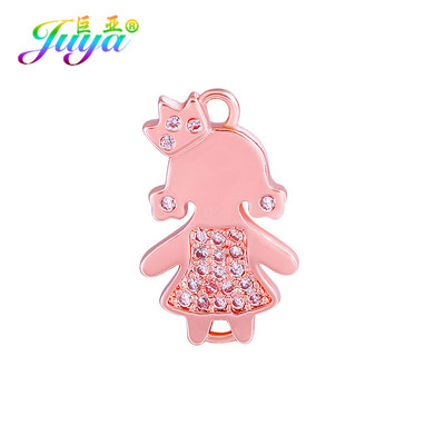 Juya DIY 5db nagykereskedelmi Micro Pave cirkon korona fiú lány csatlakozó bűbáj kellékek kézzel készített karkötő fülbevaló ékszer készítéshez