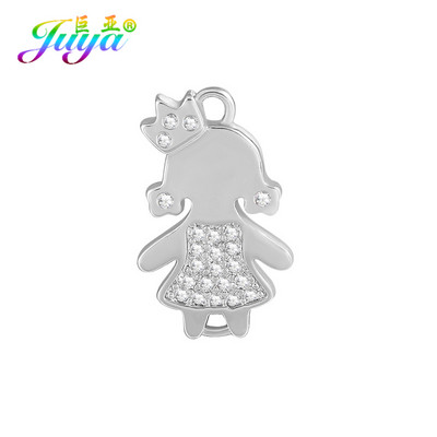 Juya DIY 5db nagykereskedelmi Micro Pave cirkon korona fiú lány csatlakozó bűbáj kellékek kézzel készített karkötő fülbevaló ékszer készítéshez
