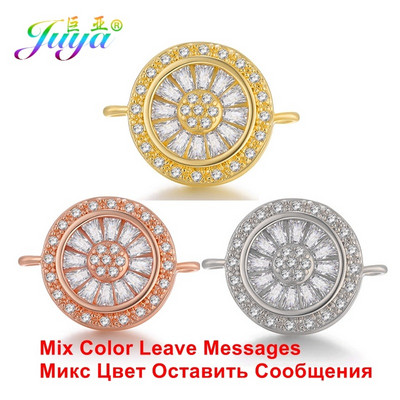 Juya DIY új ékszerek leletek Cubiz cirkónia virág ékszer csatlakozók kiegészítők kézzel készített karkötők nyaklánc fülbevaló anyag