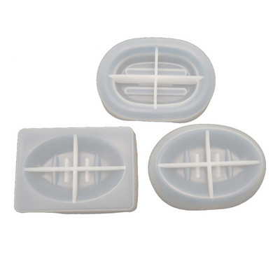 Ръчно изработена кутия за сапун Силиконова форма Сапунена тава Тава за отливане от смола Пръстени от епоксидна смола Държачи за чинии Смола за сапунена тава Форми