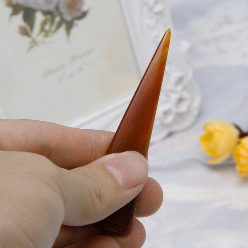 Magic Faux Agate Knife Burnisher Instrument manual de lustruit pentru bijuterii din aur și șpan