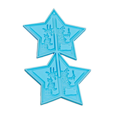 Pandantive pentru brad de Crăciun, matriță din silicon, fulg de nea, cu cinci colțuri, clopot, matriță din rășină epoxidică, artizanat, instrumente de turnare