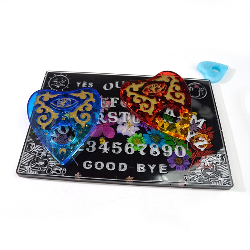 2db Ouija Board Planchette epoxigyanta formák gótikus ouija- társasjáték kulcstartó medál szilikon formák ékszer készítés barkácsolás