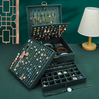 Βραχιόλι θήκη αποθήκευσης κολιέ γάντζος Νέο 2022 Classical Velvet Jewelry Box 4 Χρώματα 306 Μοντέλο
