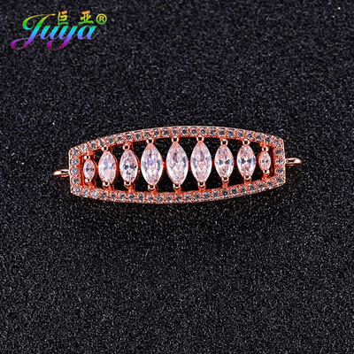 Kézzel készített cirkónia ékszer alkatrészek arany/rózsa arany üreges réz varázs csatlakozók tartozékok ékszerkészítéshez