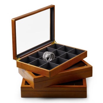 Oirlv New High-End κοσμήματα από μασίφ ξύλο Πολυλειτουργικό κουτί αποθήκευσης κοσμημάτων Κολιέ κοσμήματα Κρεμαστό δαχτυλίδι Δαχτυλίδι οθόνη αποθήκευσης