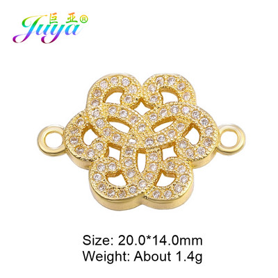 Juya DIY, bijuterii de modă, descoperiri, 2 bucle, creative, rotunde, flori de trandafir, conectori, accesorii pentru brățară, cercei, lucrați manual