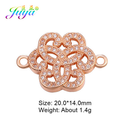 Juya DIY, bijuterii de modă, descoperiri, 2 bucle, creative, rotunde, flori de trandafir, conectori, accesorii pentru brățară, cercei, lucrați manual