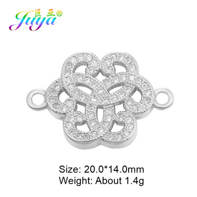 Juya DIY, bijuterii de modă, descoperiri, 2 bucle, creative, rotunde, flori de trandafir, conectori, accesorii pentru brățară, cercei, lucrați manual