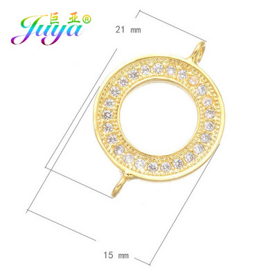 Juya DIY, bijuterii de modă, descoperiri, 2 bucle, creative, rotunde, flori de trandafir, conectori, accesorii pentru brățară, cercei, lucrați manual