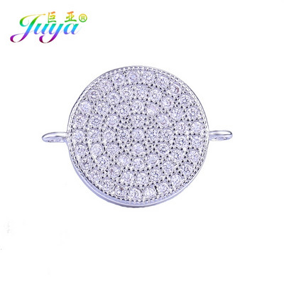 Juya DIY, bijuterii de modă, descoperiri, 2 bucle, creative, rotunde, flori de trandafir, conectori, accesorii pentru brățară, cercei, lucrați manual