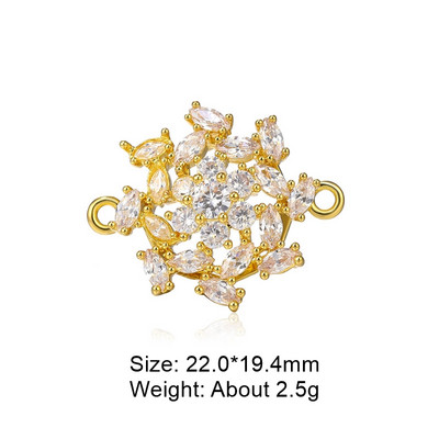 Juya DIY, bijuterii de modă, descoperiri, 2 bucle, creative, rotunde, flori de trandafir, conectori, accesorii pentru brățară, cercei, lucrați manual