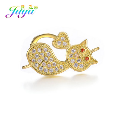 Juya DIY, bijuterii de modă, descoperiri, 2 bucle, creative, rotunde, flori de trandafir, conectori, accesorii pentru brățară, cercei, lucrați manual