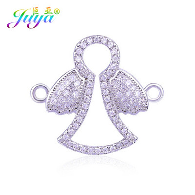 Juya DIY, bijuterii de modă, descoperiri, 2 bucle, creative, rotunde, flori de trandafir, conectori, accesorii pentru brățară, cercei, lucrați manual