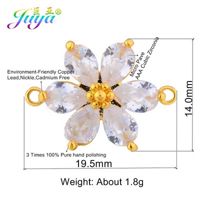 Juya DIY, bijuterii de modă, descoperiri, 2 bucle, creative, rotunde, flori de trandafir, conectori, accesorii pentru brățară, cercei, lucrați manual