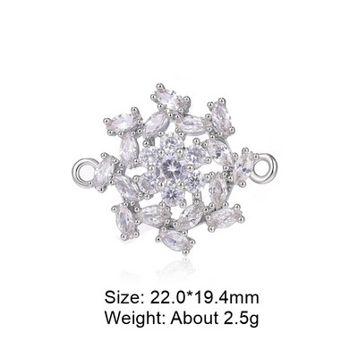 Juya DIY, bijuterii de modă, descoperiri, 2 bucle, creative, rotunde, flori de trandafir, conectori, accesorii pentru brățară, cercei, lucrați manual