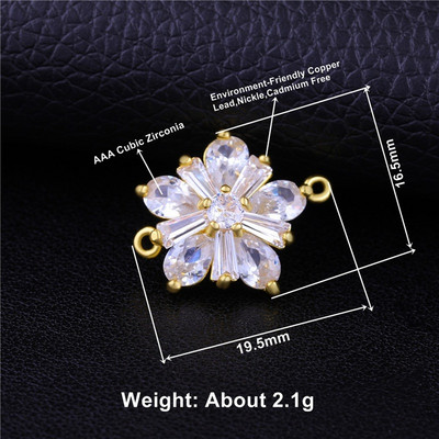 Juya DIY, bijuterii de modă, descoperiri, 2 bucle, creative, rotunde, flori de trandafir, conectori, accesorii pentru brățară, cercei, lucrați manual