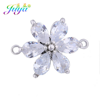 Juya DIY, bijuterii de modă, descoperiri, 2 bucle, creative, rotunde, flori de trandafir, conectori, accesorii pentru brățară, cercei, lucrați manual