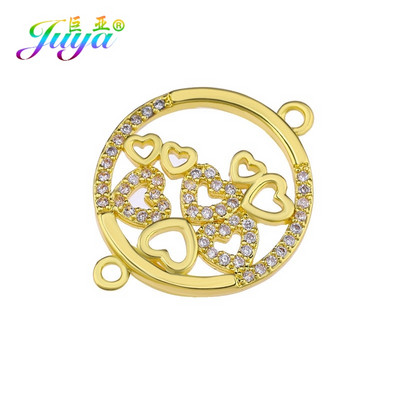 Juya DIY, bijuterii de modă, descoperiri, 2 bucle, creative, rotunde, flori de trandafir, conectori, accesorii pentru brățară, cercei, lucrați manual