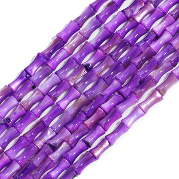 Φυσικές χάντρες κοχυλιών Μωβ Mother of Pearl Shell Bamboo Joint Shape Beads 4x8mm Bead For Diy Bracelet Κολιέ Κατασκευή κοσμημάτων