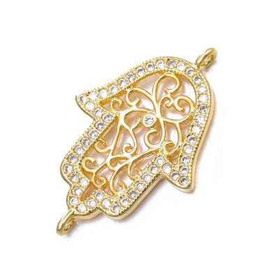 Juya Handmade Hamsa Hand Of Fatima Evil Eye Charms Csatlakozó Kiegészítők Női Férfi Török karkötők Nyaklánc készítés