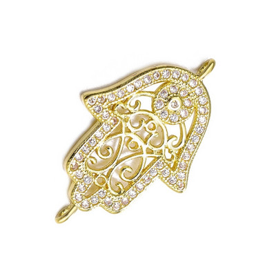 Juya Handmade Hamsa Hand Of Fatima Evil Eye Charms Csatlakozó Kiegészítők Női Férfi Török karkötők Nyaklánc készítés