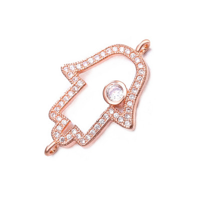 Juya Handmade Hamsa Hand Of Fatima Evil Eye Charms Csatlakozó Kiegészítők Női Férfi Török karkötők Nyaklánc készítés