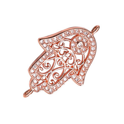 Juya Handmade Hamsa Hand Of Fatima Evil Eye Charms Csatlakozó Kiegészítők Női Férfi Török karkötők Nyaklánc készítés