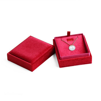 Προσαρμοσμένο λογότυπο Νέο προϊόν τετράγωνο σχήμα Βελούδινο κοσμηματοπωλείο Σκουλαρίκι Κρεμαστό κουτί με θήκη με αποσπώμενο καπάκι θήκη κουτιού με δαχτυλίδι
