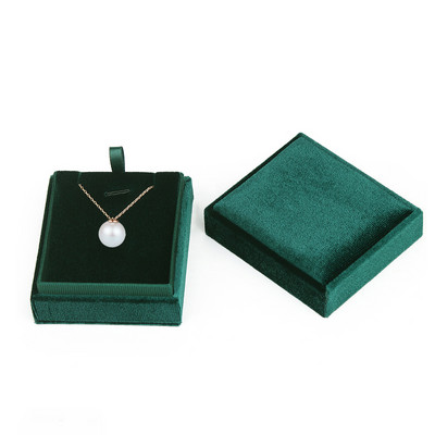 Logo Kohandatud Uus toode Ruudukujuline sametne ehtekarbi kõrvarõnga ripatskarbi näidikuhoidik koos eemaldatava kaanega sõrmusekarbi hoidjaga