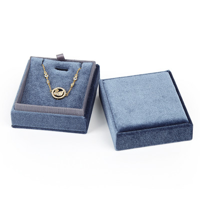 Logo Kohandatud Uus toode Ruudukujuline sametne ehtekarbi kõrvarõnga ripatskarbi näidikuhoidik koos eemaldatava kaanega sõrmusekarbi hoidjaga