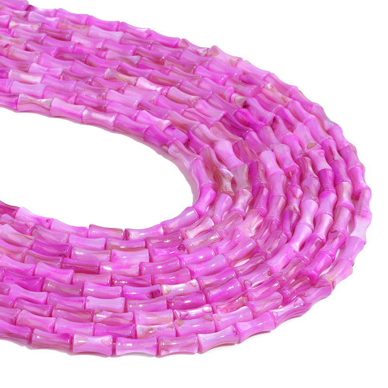 Bambusov zglob u obliku školjke Perle prirodne slatkovodne školjke Perle obojene ruže od sedefa Perle za ljeto Nakit Dodaci DIY