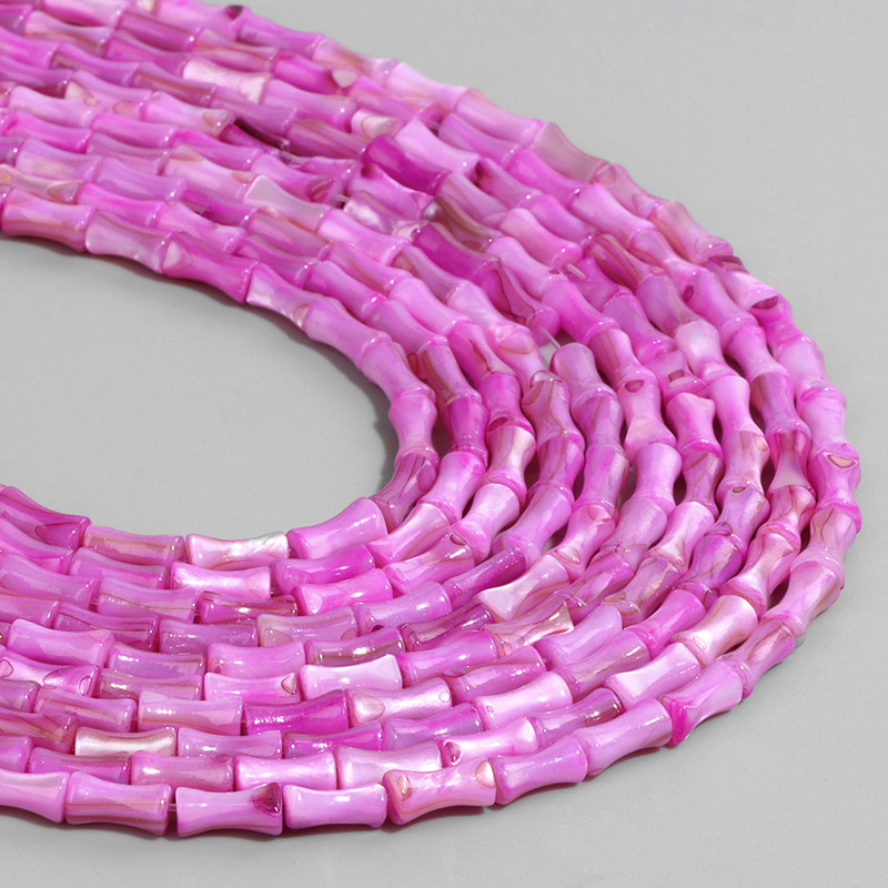 Bambusov zglob u obliku školjke Perle prirodne slatkovodne školjke Perle obojene ruže od sedefa Perle za ljeto Nakit Dodaci DIY