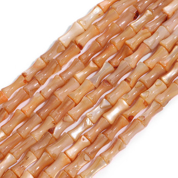 Fashion Natural Shell Bead 4X8mm Κίτρινο σε σχήμα μπαμπού Βαμμένες χάντρες Mother of Pearl για κοσμήματα κατασκευής DIY αξεσουάρ 14\