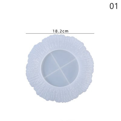 Направи си сам Кристално огледало Силиконова форма Неправилна чиния с плодове Тава за съдове Чаша Мат Форми за отливане Декорация на дома Занаятчийски смола Арт мухъл