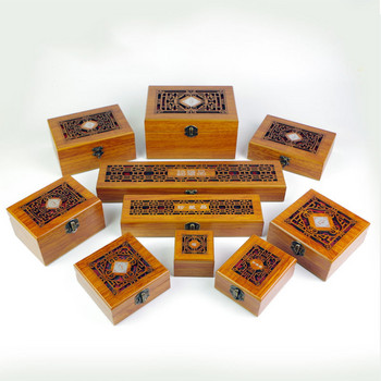 1 бр. Творчески дървен пръстен с висулка Кутия за бижута Органайзер Колие Гривна Калъф за съхранение Опаковка на магазин за бижута Подаръчна кутия