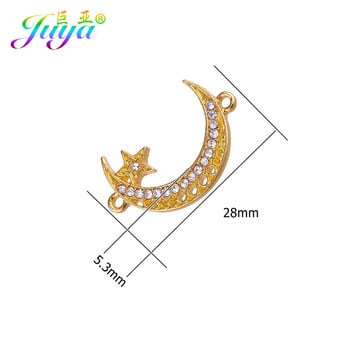 Προμήθειες κατασκευής κοσμημάτων Juya DIY Allah Crescent Moon Star Connector Αξεσουάρ για χειροποίητα μουσουλμανικά κοσμήματα Qamis