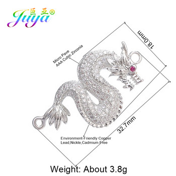 Juya Micro Pave Zircon Jewelry Findings Butterfly Dragon Hamsa Fatima Charms For DIY Talisman Charms Κοσμήματα κατασκευής αξεσουάρ