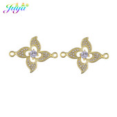 Kézzel készített ékszer-alkatrészek kellékek Arany/rózsa arany virág csatlakozó varázslat nőknek karkötő nyaklánc fülbevaló barkács készítés