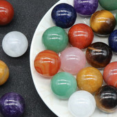 yachu Természetes Kő Kerek Golyó Lyuk nélkül Kerek Gyöngy Diy Kis Golyó Barkácsolás Nyaklánc Karkötő Ékszer készítés Ajándék Méret 20mm