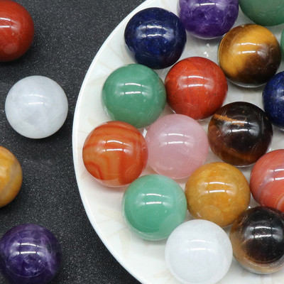 yachu Természetes Kő Kerek Golyó Lyuk nélkül Kerek Gyöngy Diy Kis Golyó Barkácsolás Nyaklánc Karkötő Ékszer készítés Ajándék Méret 20mm