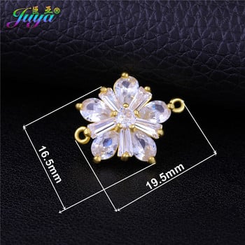 Handmade Earring Findings Supplies Χρυσό/ροζ χρυσό Κοσμήματα Flower Charm Connector Αξεσουάρ για γυναίκες Κατασκευή κοσμημάτων DIY